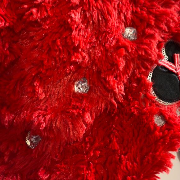Minnie Mouse sz. 24 months Holiday vegan fur jacket w faux diamond buttons #4271 - Picture 5 of 10